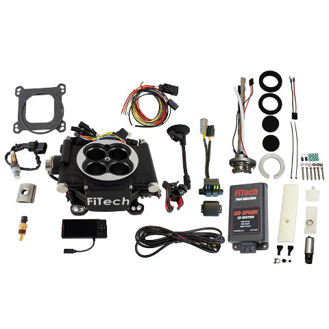 FiTech 96502 Go EFI 4 600 HP Matte Black EFI System Master Kit