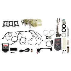 FiTech 96533 Go EFI 3x2 Tri Power 600 HP Classic Gold EFI System Master Kit
