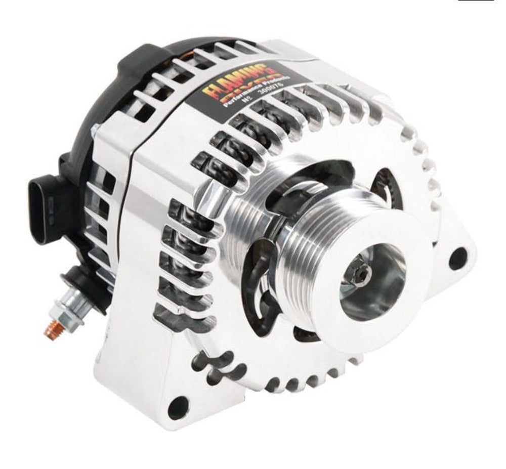Flaming River FR1156 240 Amp Billet HD Amp Alternator (1997-2013 Corvettes) - Polished Finish