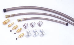 Flaming River FR1610-F Stainless Braided Hose Kit - Remote Reservoir (Ford)
