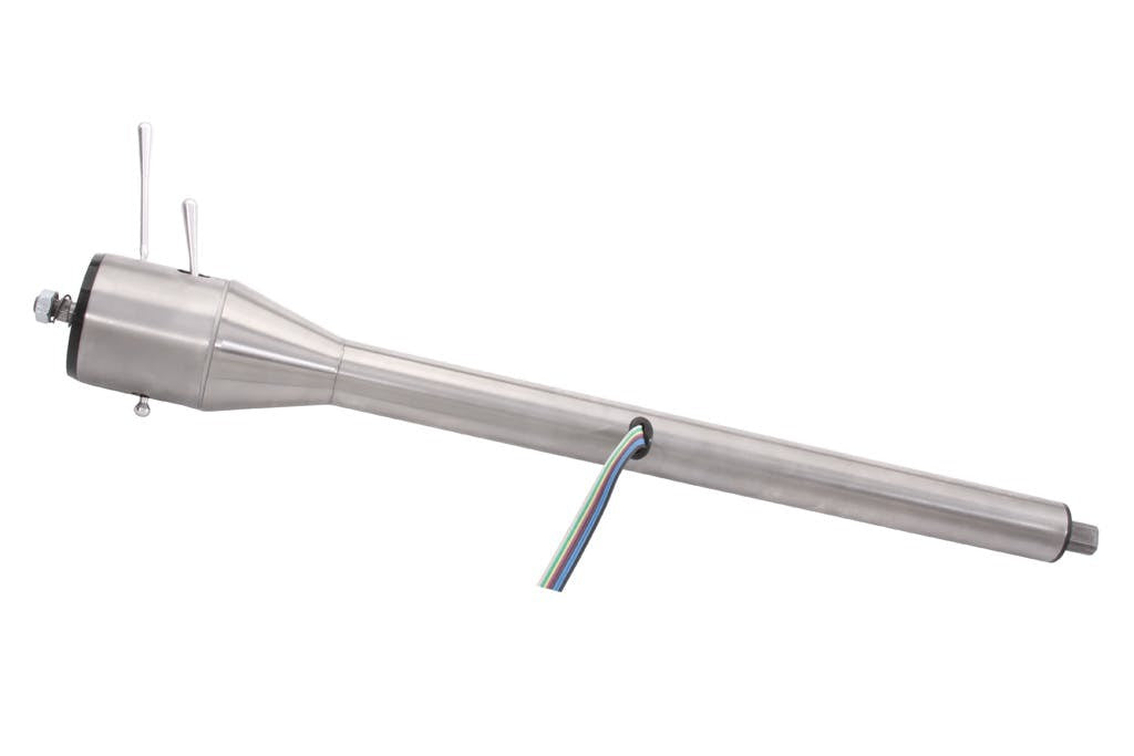 Flaming River FR20004-69 33 Floor Shift Tilt Column with 2 OD - Paintable Mill Finish