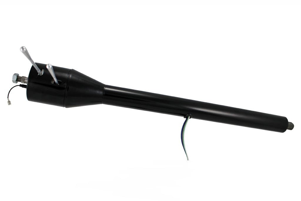 Flaming River FR20006-48BBK 32 Floor Shift Tilt Bell Column with 2 OD, 1 -48 Spline - Black Powdercoat