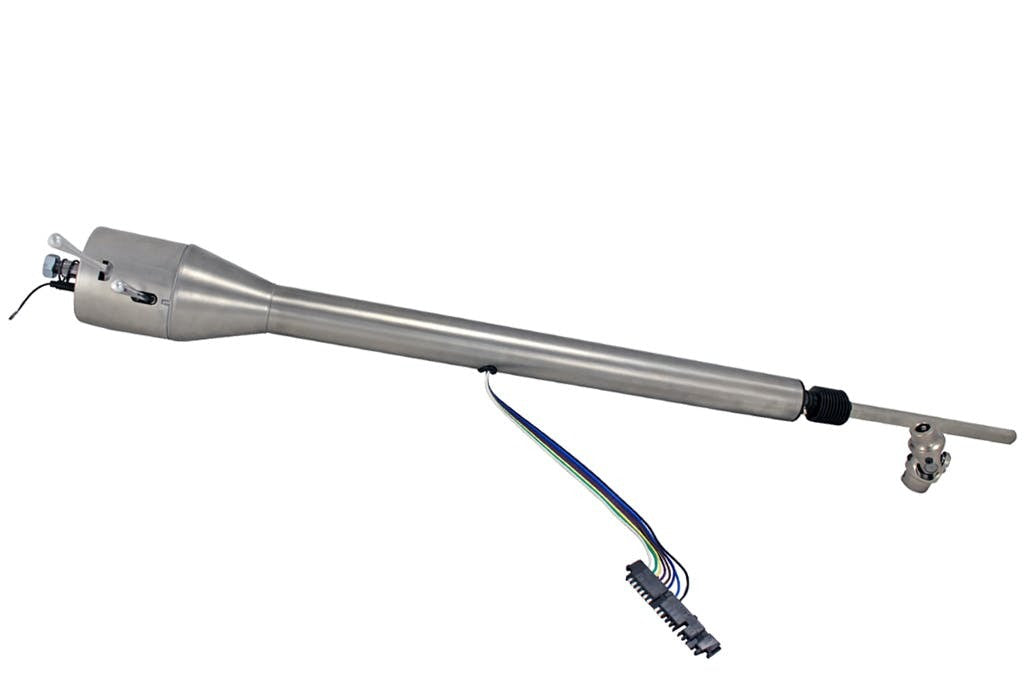 Flaming River FR20006CP Mopar Floor Shift Tilt Column: Power Box - Paintable Mill Finish