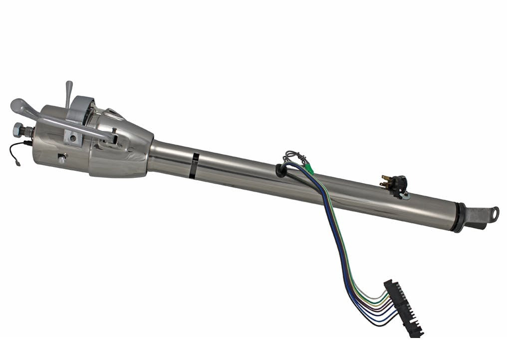 Flaming River FR20023SS-CU 1955-56 Chevy Column Shift Tilt Column with NSS and Indicator - Polished