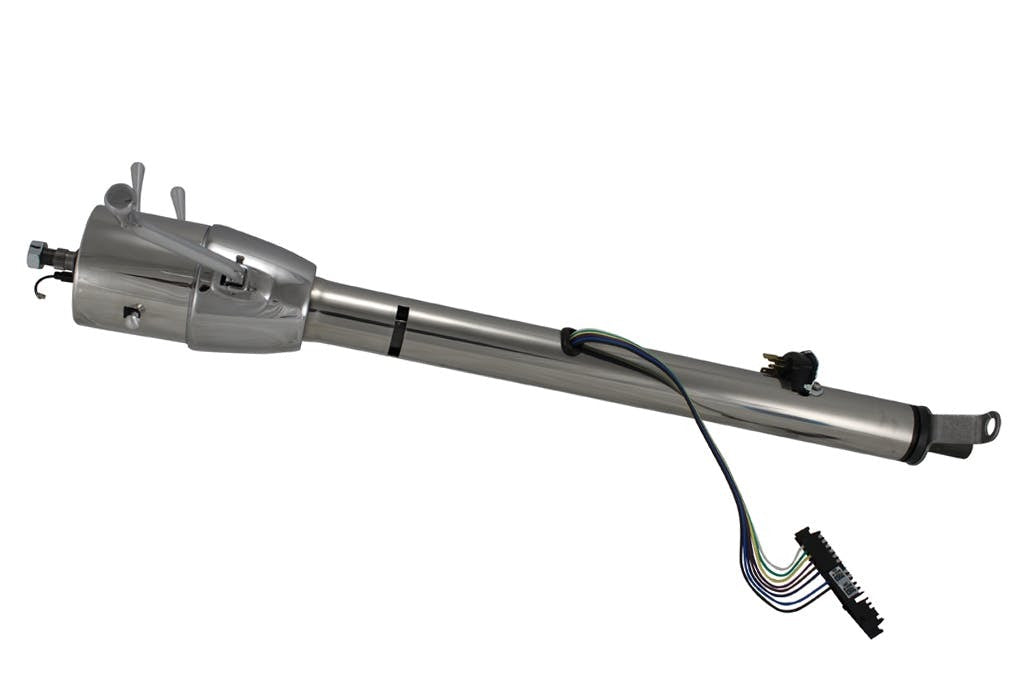 Flaming River FR20023SS-LC Columnshift Tilt: 1955-1956 Chevy w/neutral Switch and Ind Collapsible Polishd