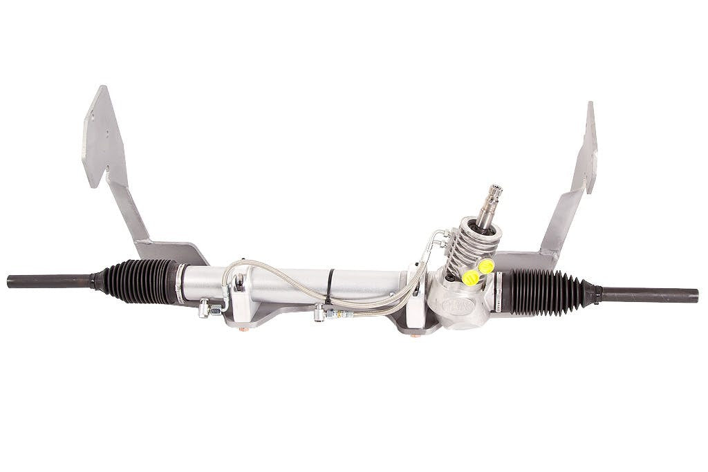 Flaming River FR307KTPW 1955-56 Chevy Power Rack and Pinion Cradle Kit - Paintable Floor Shift Column