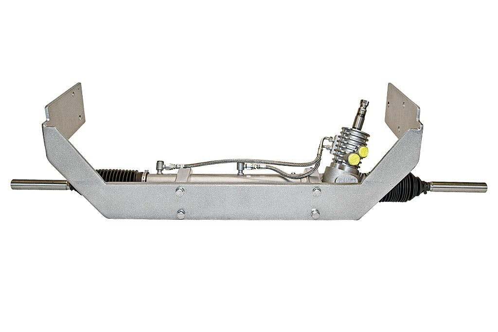 Flaming River FR328PWRH 1965-70 Mustang RHD Power Rack and Pinion Cradle Kit - Paintable Tilt Column