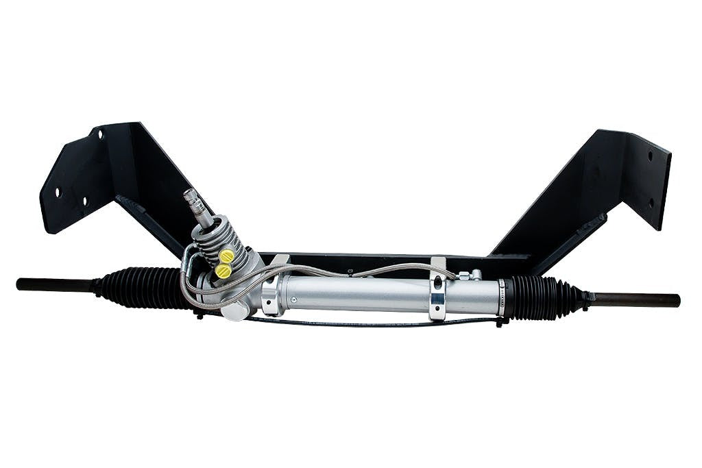 Flaming River FR367PW Rack and Pinion Kit: Nova 68 Pwr Cradle Kit w/Mill Finish Column