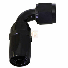 Fleece Performance -10 90 degree AN to Hose Reusable Fitting pn fpe-136-9110blk