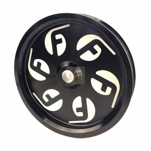 Fleece Performance Cummins Dual Pump Pulley For use with FPE Dual Pump Bracket Black pn fpe-34211-blk