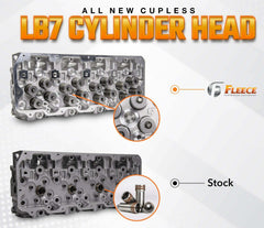 Fleece Performance Freedom Series Duramax Cylinder Head with Cupless Injector Bore for 2001-2004 LB7 (Passenger Side) FPE-61-10001-P-CLA