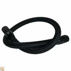 Fleece Performance 39.50 Inch 12 Valve Cummins Coolant Bypass Hose Black Nylon Braided pn fpe-clntbyps-hs-12v-blk