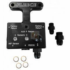 Fleece Performance 2007.5-2009 3rd Gen 6.7L Dodge/Cummins Fuel Distribution Block pn fpe-ffd-rf-3g-67