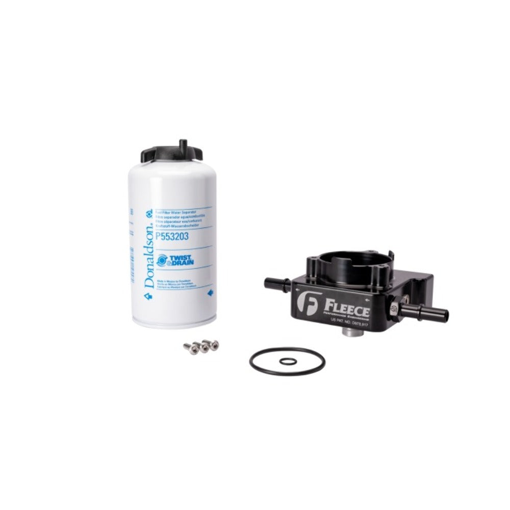 Fleece Performance L5P Fuel Filter Upgrade Kit 17-19 Silverado/Sierra 2500/3500 pn fpe-l5p-ffba-1719