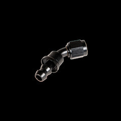Fleece Performance -8 45deg to Hose Barb Black FPE-PL-45-08