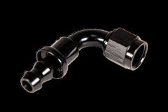 Fleece Performance -8 90deg to Hose Barb Black FPE-PL-90-08