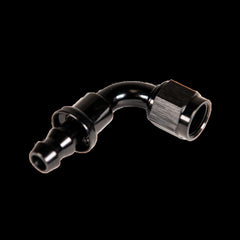 Fleece Performance -10 90deg to Hose Barb Black FPE-PL-90-10