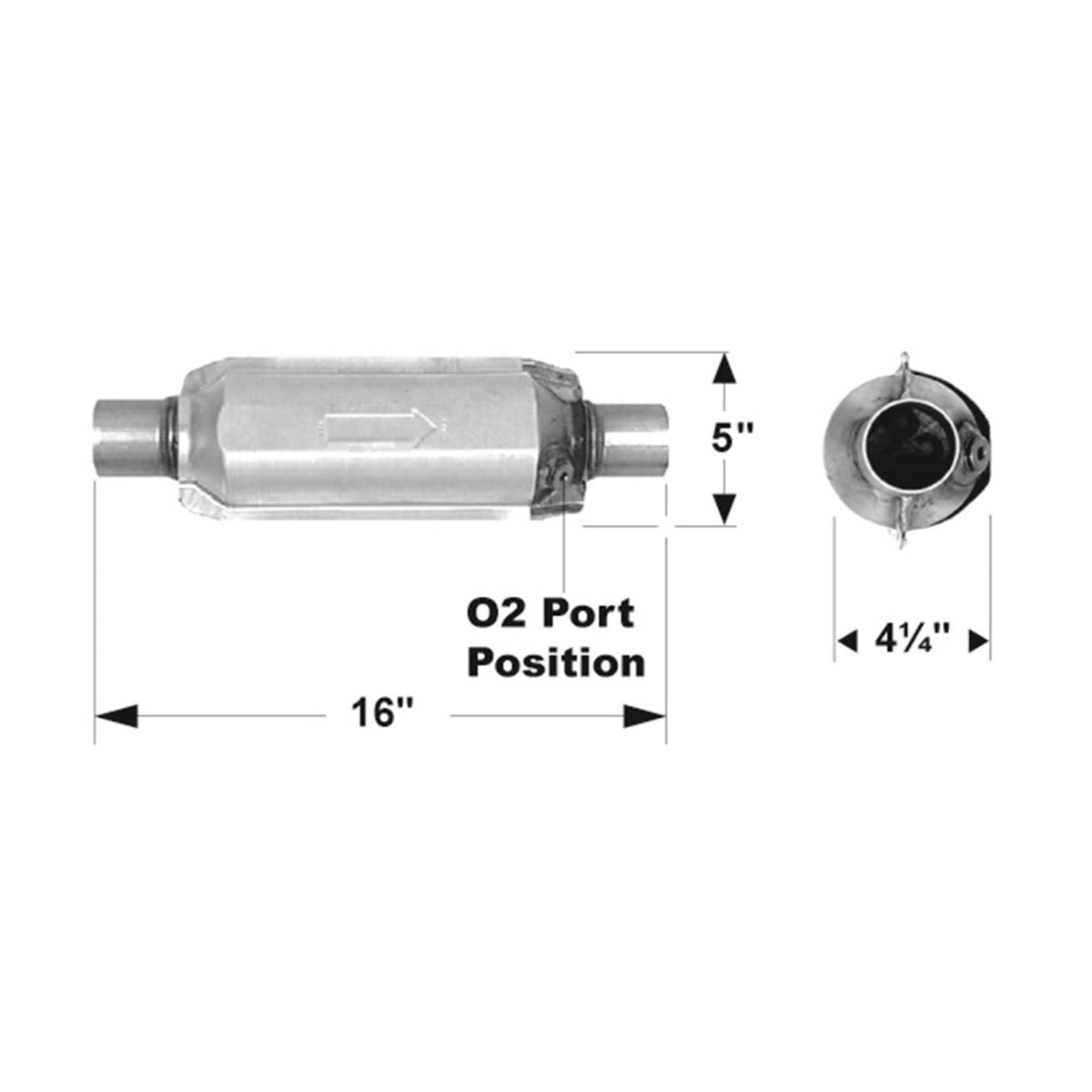 Flowmaster Catalytic Converters 2820125 Catalytic Converter-Universal-282 Series-2.50 in.-OBDII-49 State