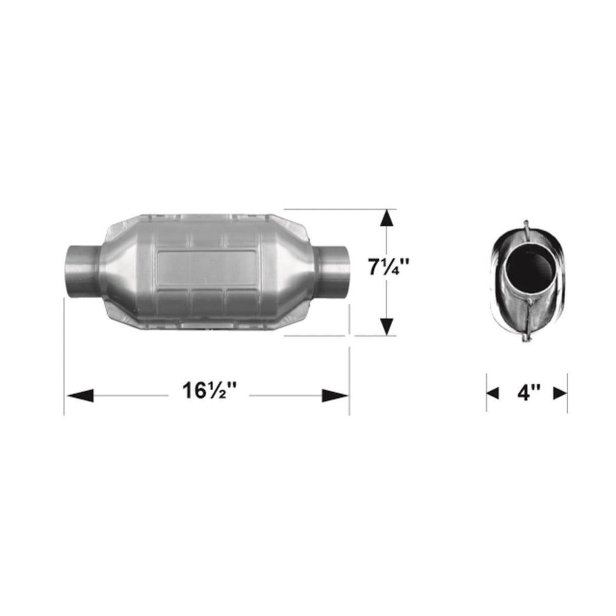 Flowmaster Catalytic Converters 2900230 Catalytic Converter-Universal-290 Series-3.00 in.-In/Out-49 State