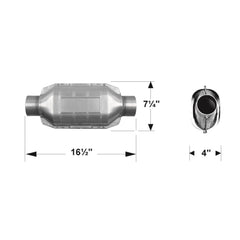 Flowmaster Catalytic Converters 2900230 Catalytic Converter-Universal-290 Series-3.00 in.-In/Out-49 State