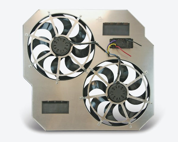 Flex-A-Lite 104641 Fan Electric 15 dual shrouded puller w/ variable speed control