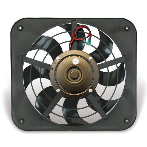 Flex-A-Lite 104726 Fan Electric 12 single shrouded Lo-Profile S-blade pusher fan w/ controls