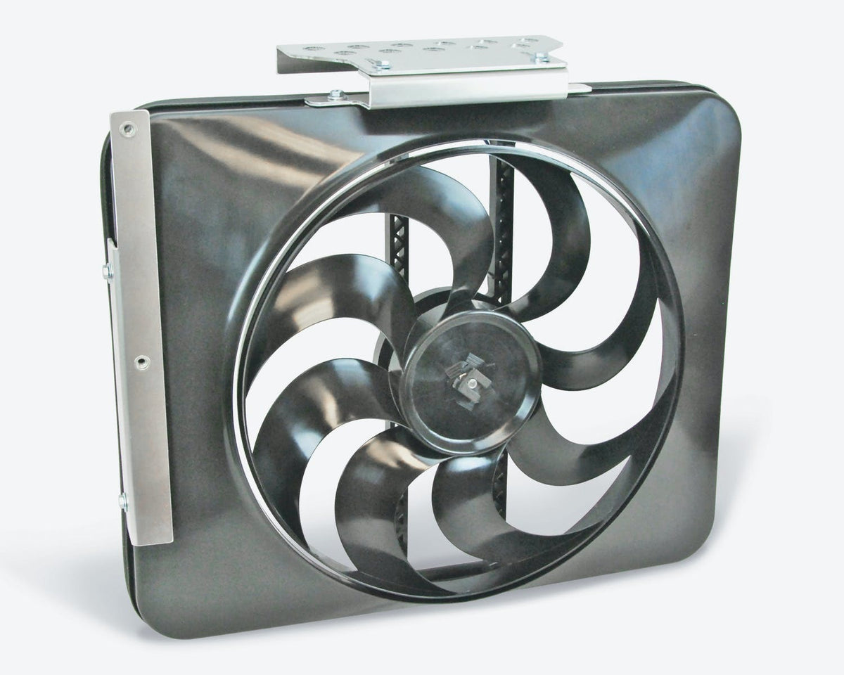 Flex-A-Lite 105401 Fan Electric 15 single shrouded puller w/ controls, '79-'93 Mustang 5.0