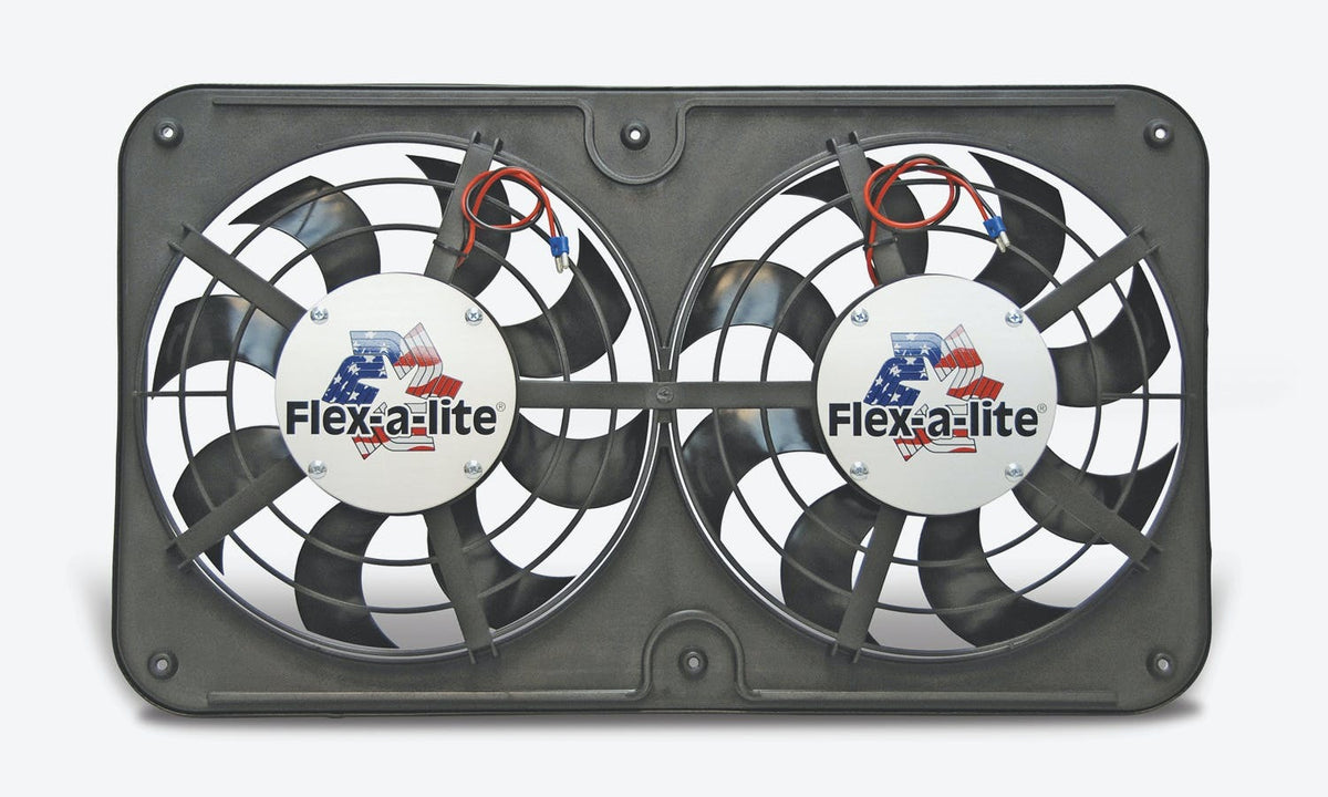 Flex-A-Lite 105422 Fan Electric 12 1/8 dual shrouded puller Lo-Profile S-blade w/o controls