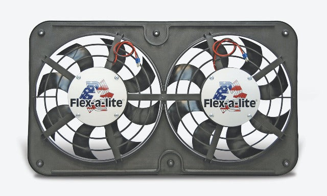 Flex-A-Lite 105422 Fan Electric 12 1/8 dual shrouded puller Lo-Profile S-blade w/o controls