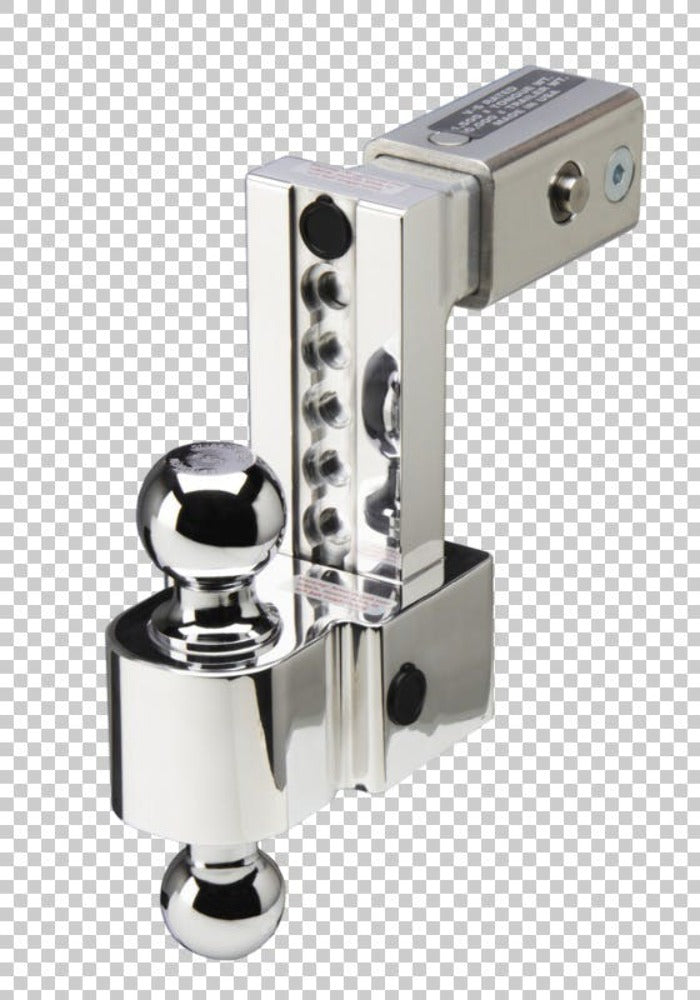 Fastway 44-00-4606-2S 6"w/2.5" Shank Adjustable Locking Ball Mount 2" and 2 5/16" Stainless Balls