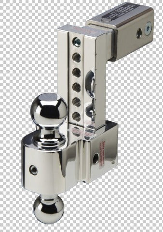 Fastway 47-00-3606-2S 6" with 2.5" Shank Adjustable Solid Tow Ball Mount 2" and 2 5/16" Stainless