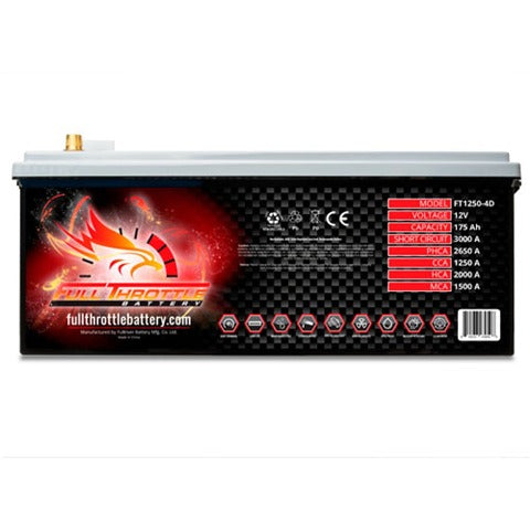 Fullriver Battery FT1250-4DLT Full Throttle 12V Automotive Battery