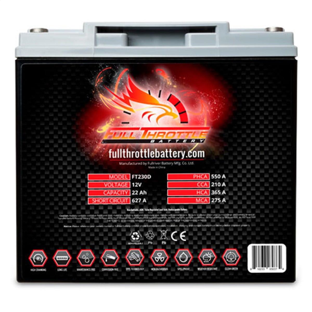 Fullriver Battery FT230D Full Throttle 12V Power Sports Battery