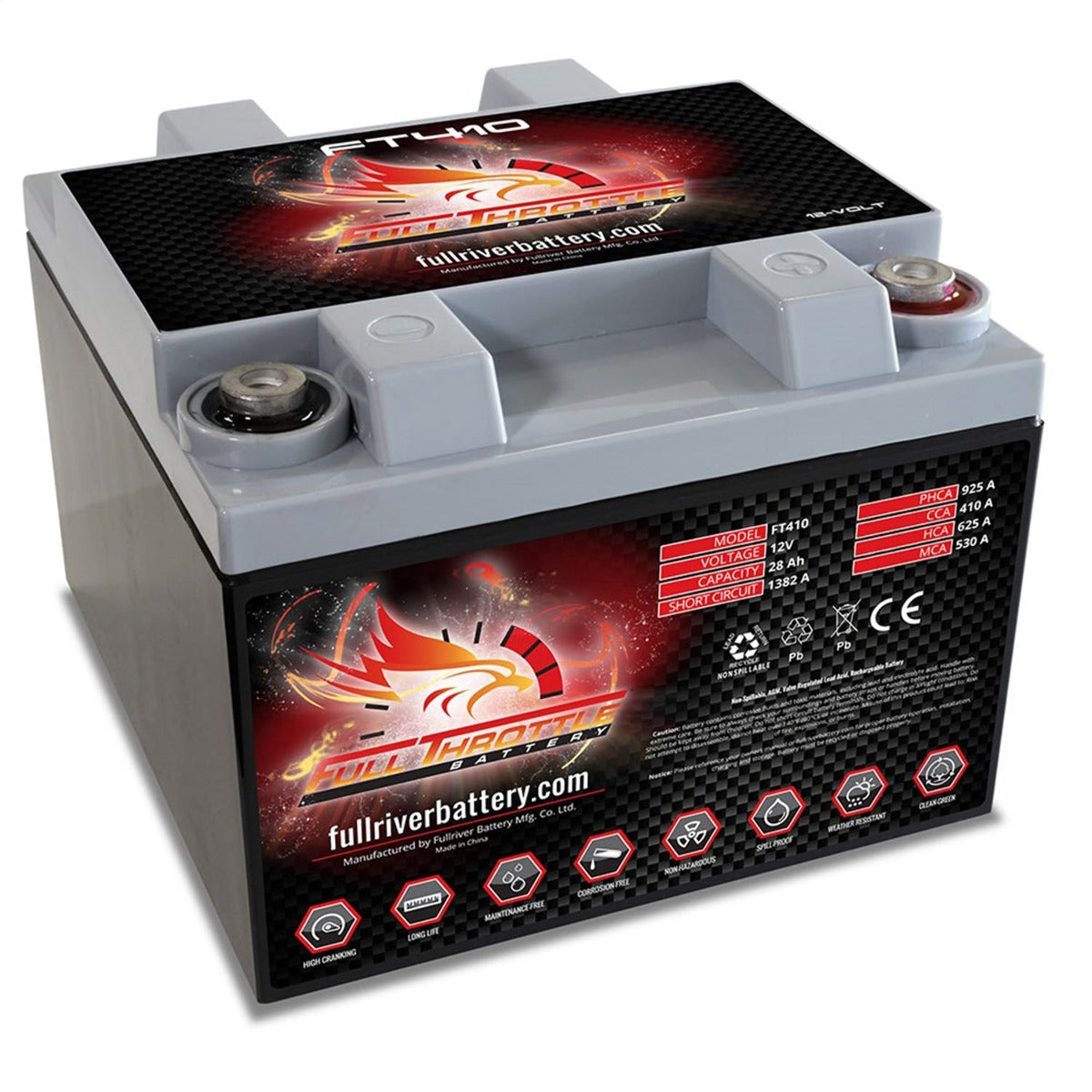 Fullriver Battery FT410 Full Throttle 12V Power Sports Battery