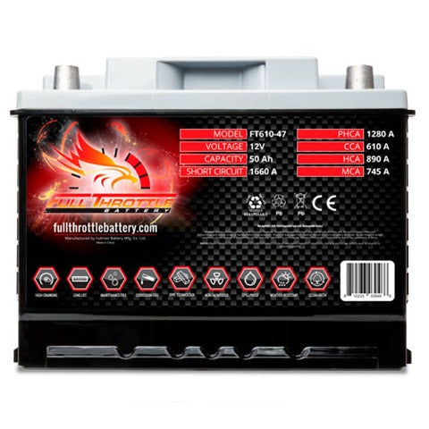 Fullriver Battery FT610-47 Full Throttle 12V Automotive Battery