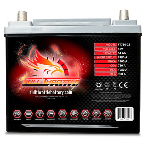 Fullriver Battery FT750-25 Full Throttle 12V Automotive Battery