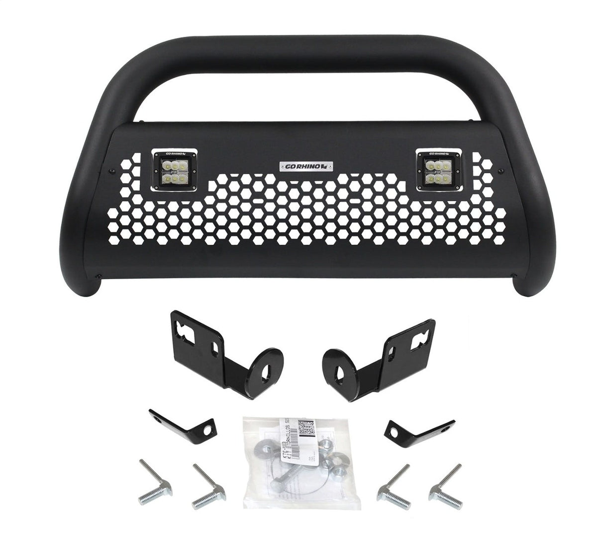 Go Rhino 55162LT RC2 LR - 2 lights - Complete kit: Front guard + Brackets + GR Lights