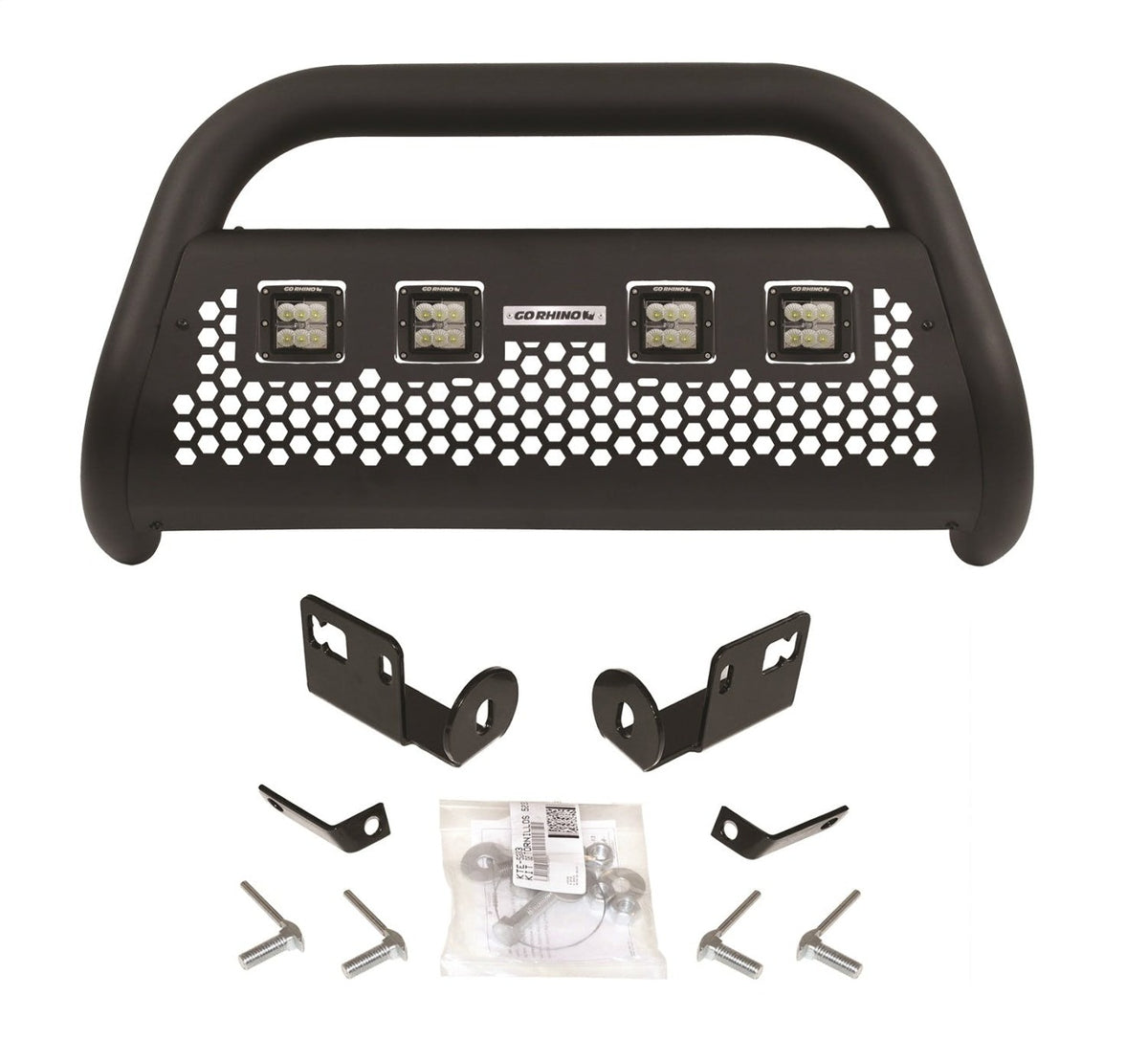 Go Rhino 55654LT RC2 LR - 4 lights - Complete kit: Front guard + Brackets + GR Lights