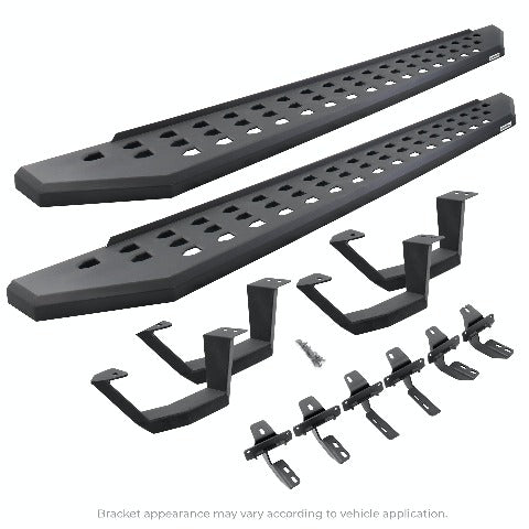 Go Rhino 6944298720PC RB20 Running board Complete Kit: Running board, Brackets + 2 pair RB20 Drop Step