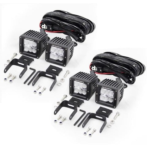 Go Rhino 751004 LED Lighting, Set of 4 3" LED Cube Lights