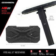 Go Rhino HS2012T HS-20 Hitch Bumper Step