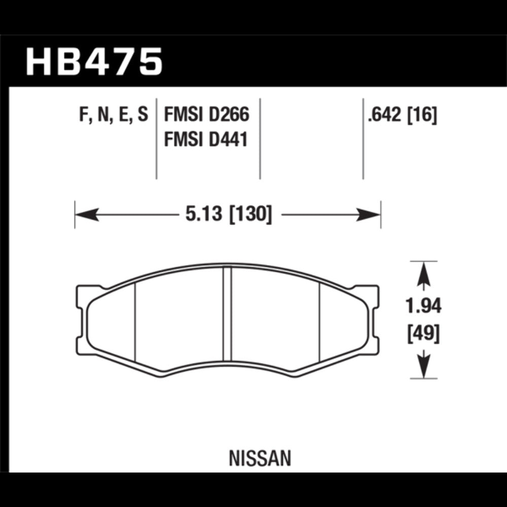 Hawk HPS Performance Street Compound (Front)  Brake Pad HB475F.642