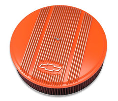 Holley 120-176 BOWTIE AIR CLNR,FINNED,14X3 PREM ORNG