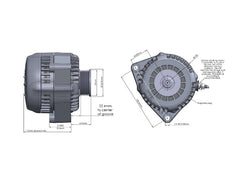Holley 197-302 ALTERNATOR, PREMIUM, 150A, SMALL-NATURAL