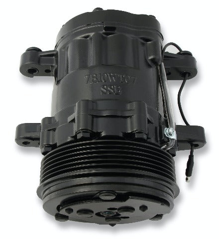 Holley 199-104 AC SD7 SANDEN COMPRESSOR, R-134A BLACK