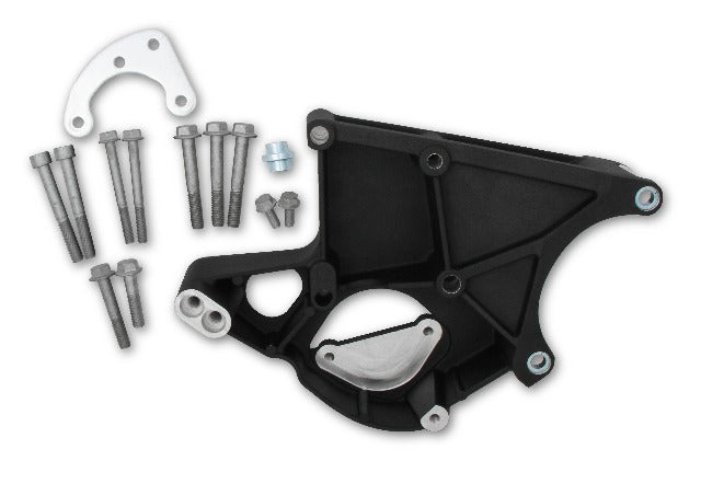 Holley 20-135BK HI DRV SIDE BKT KIT, LS/LT, W/O A/C-BLAC