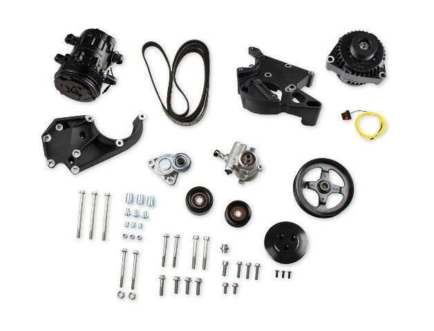 Holley 20-138BK COMP HI ACC BKT KIT, LS/LT, W/SD7-BLACK