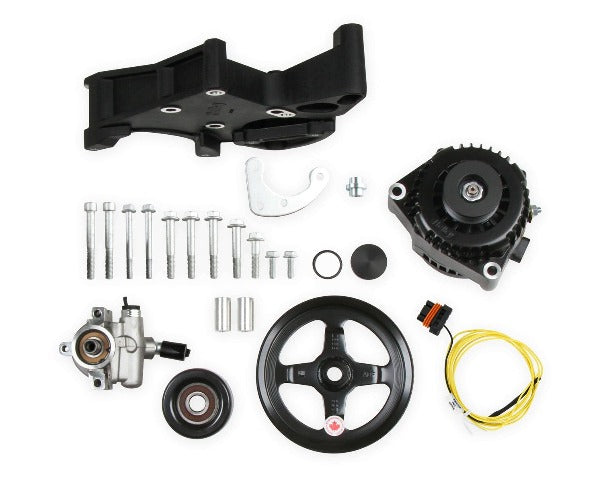 Holley 20-143BK COMP HI DRV BKT KIT, LS/LT, W/O A/C-BLAC