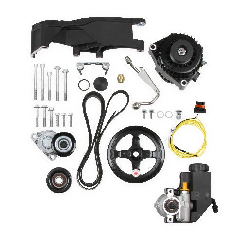 Holley 20-156BK COMP LO ACC DRV BKT KIT, LS, W/O A/C-BLA