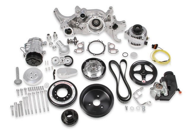 Holley 20-180P COMP MID-MT PREM ACC SYSTEM, LS-POLISHED